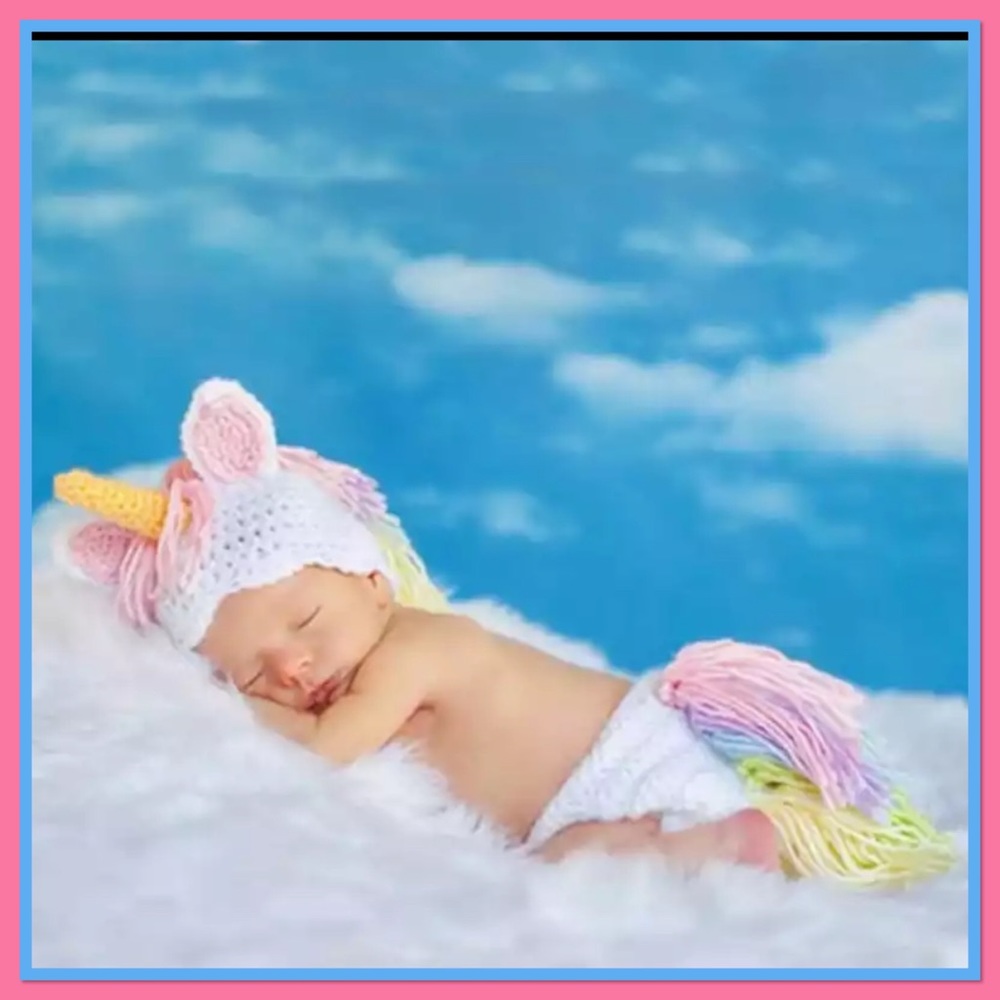 🦄NEW🦄 Unicorn Hand Crocheted Photo Prop🦄